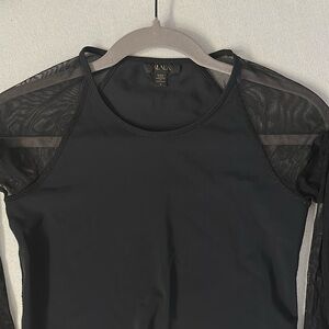 Elegant Black Sheer Sleeve Top
